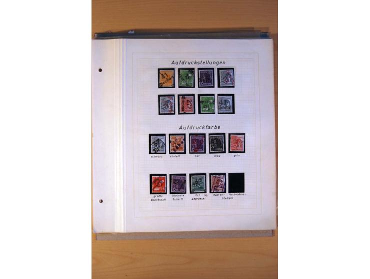 BEZIRKSHANDSTEMPEL: Interessante Sammlung auf selbstgestalteten Albenblättern in 2 Alben, dabei viele Besonderheiten, Briefe 