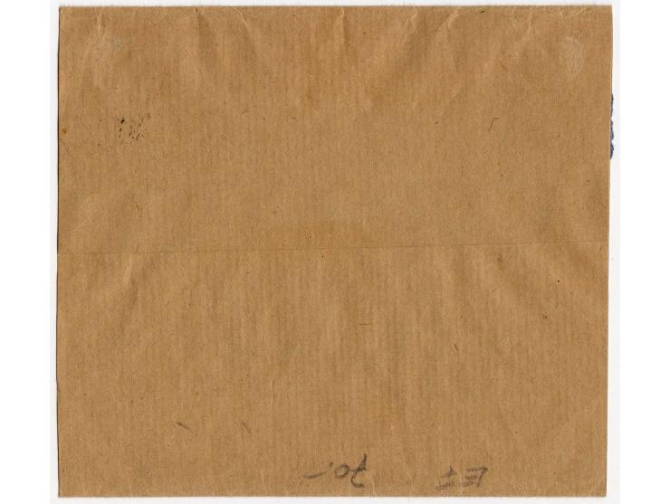 1948, 2. Ausgabe 60 DPfg. auf Luftpost-Drucksachenstreifband von "BIBERACH 21.1.49" nach in die SBZ mit rotem Zensur-Stempel 
