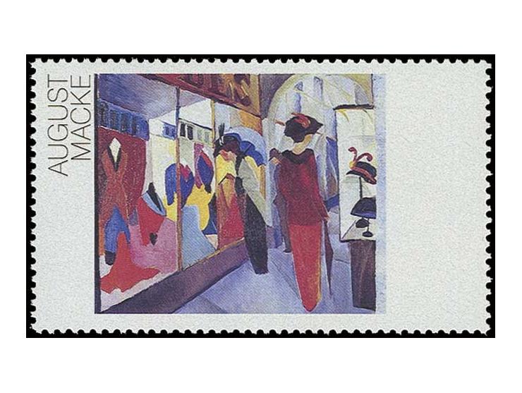 1992, Malerei 100 Pfg. mit Abart "Farben Rot und Grüngrau fehlend", postfrisch, Fotoattest Schlegel, A. BPP (Mi. ohne Preis)