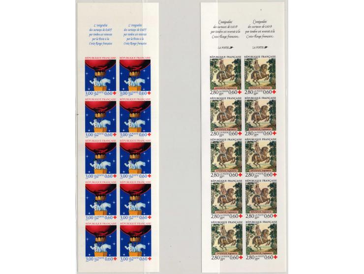 1995/96, feuille de timbres du carnet 42 et du carnet 46, neuf sans charnière