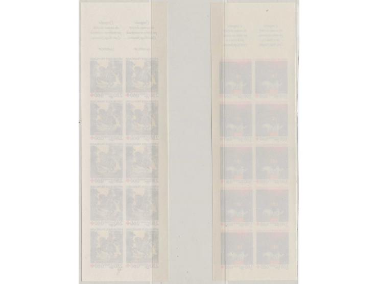 1995/96, feuille de timbres du carnet 42 et du carnet 46, neuf sans charnière
