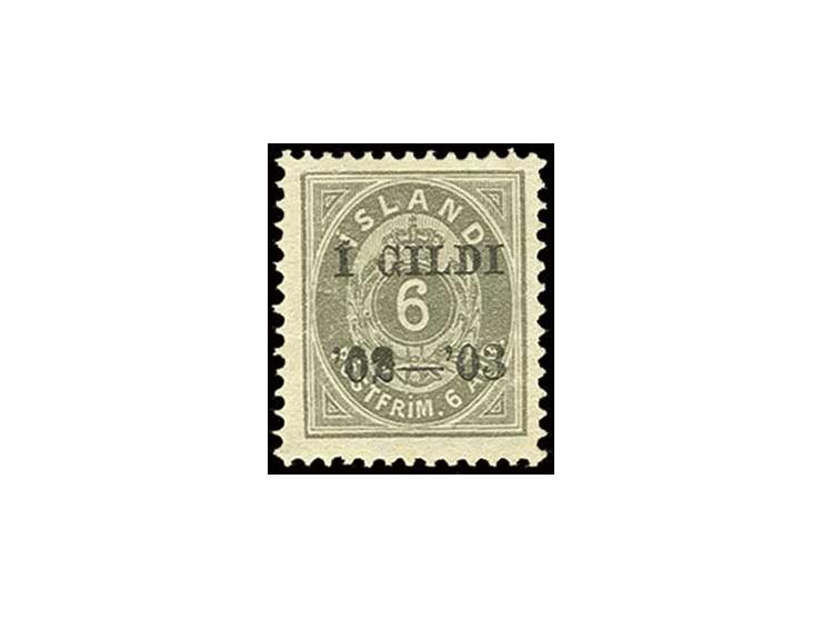 6 a. grey with black overprint, unused, sign. Goenlund und Kobenhavns Philatelist Klub certificate (Mi. 650,-)