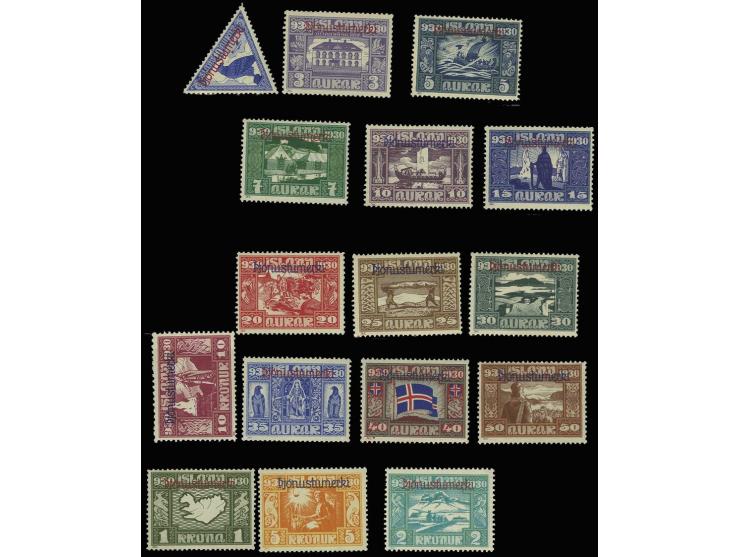 50 a.- 10 kr. cpl. with airmail stamp, unhinged mint, fine, certificate Dr. Debo BPP (Mi. 1.800,-)