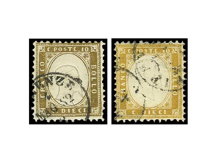 1862, 10 c. brown and yellow-brown, used, fine, among others signed Sorani BPP with certificates (Mi. 910,-)