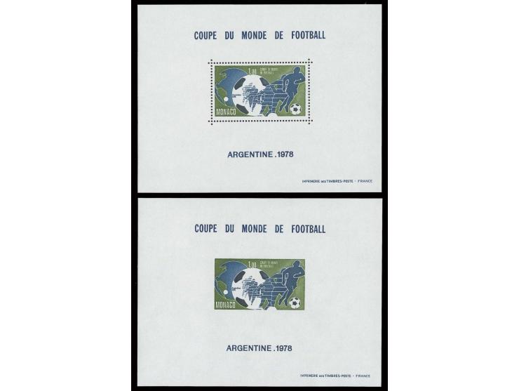 1978, Coupe du Monde de football, Bloc Spéciaux dentelé et non dentelé, neuf sans charnière (Yvert 10, 10 a)