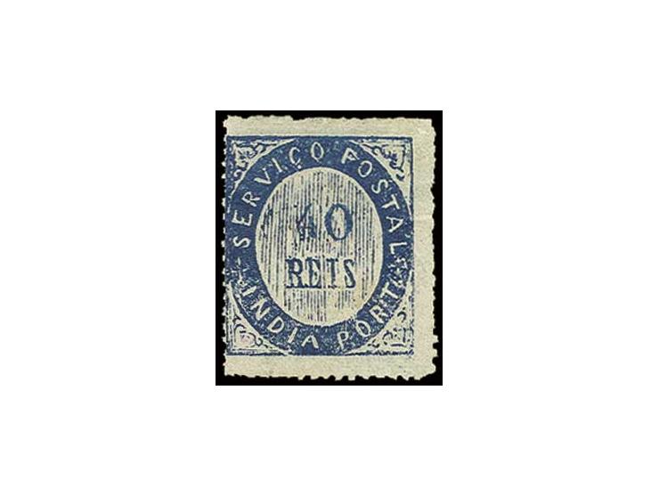 40 r. blue, unused, faint crease, sign. Thier (AF no. 3)