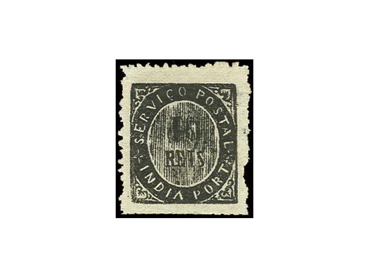 10 r. black, type IB with variety "1 inverted", unused, scarce (AF no. 16)