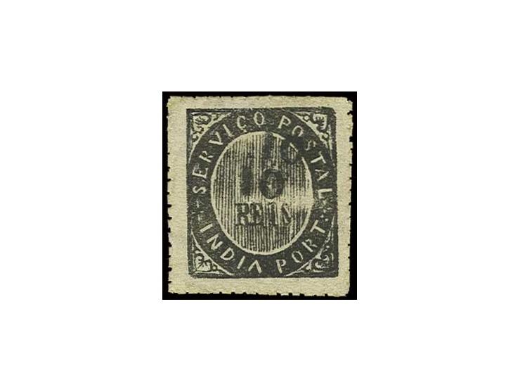 10 r. black, type IB with variety "double 10", unused o.g., fine and scarce (AF no. 16)