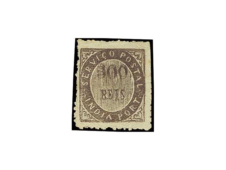 300 r. violet with variety "300 double", unused, fine and scarce (AF no. 18) Provenance: Frazao