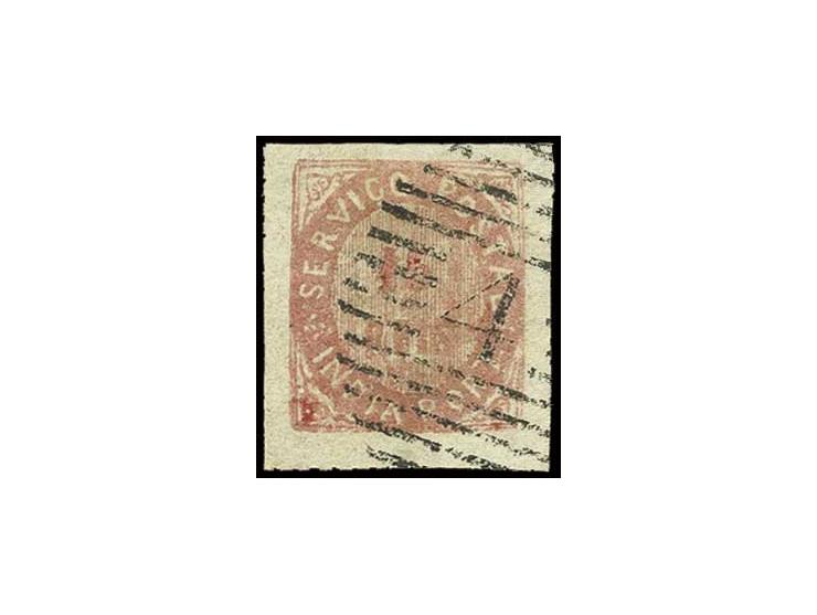 15 r. rose, large margins, cancelled by numeral "4" of Ponda, very fine (AF no. 27) Provenance: Goncalves