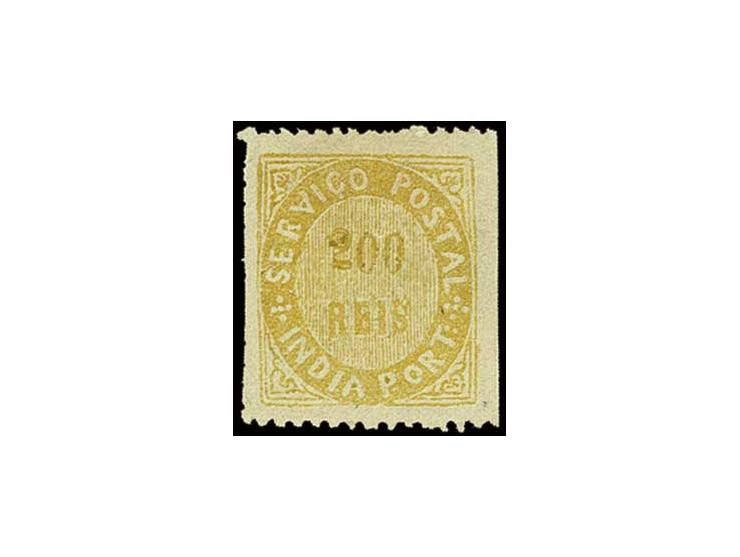 200 r. yellow, unused, very fine, certificate Nucleo Filatelico (AF no. 31)