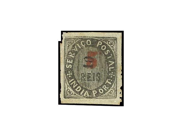 5 on 1876, 10 r. black with value "10" vertical, unused, a rare stamp (AF no. 62 (26))