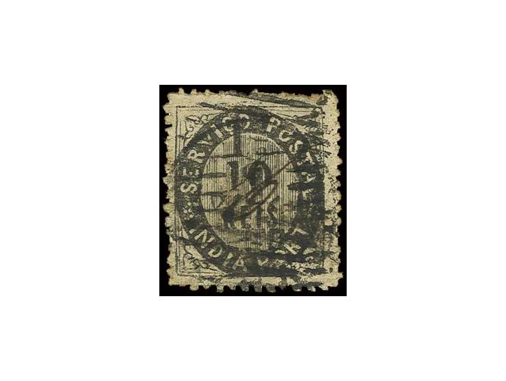1½ on 1871, 10 r. black, die II, used, scarce (AF no. 122 (8)) Provenance: Godinho