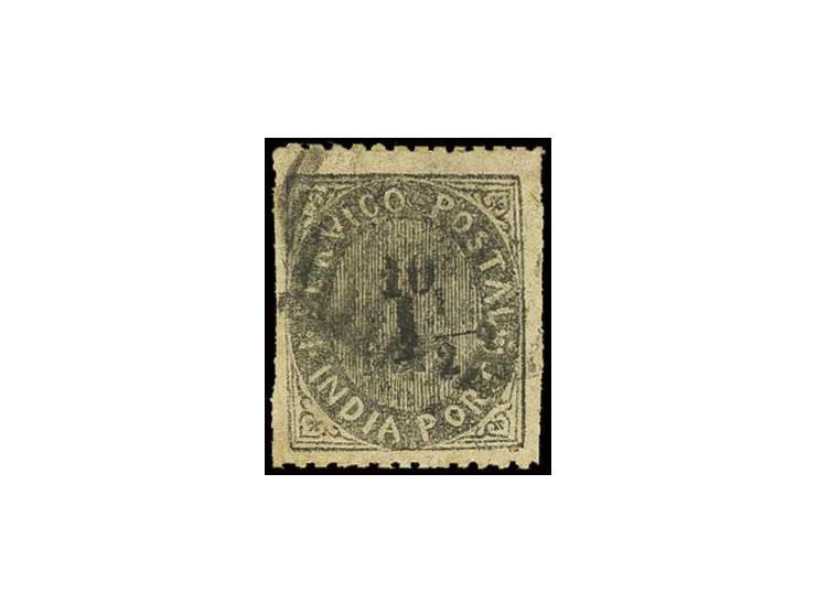 1½ on 1876, 10 r. black, type IIB, used, fine (AF no. 122 (26))