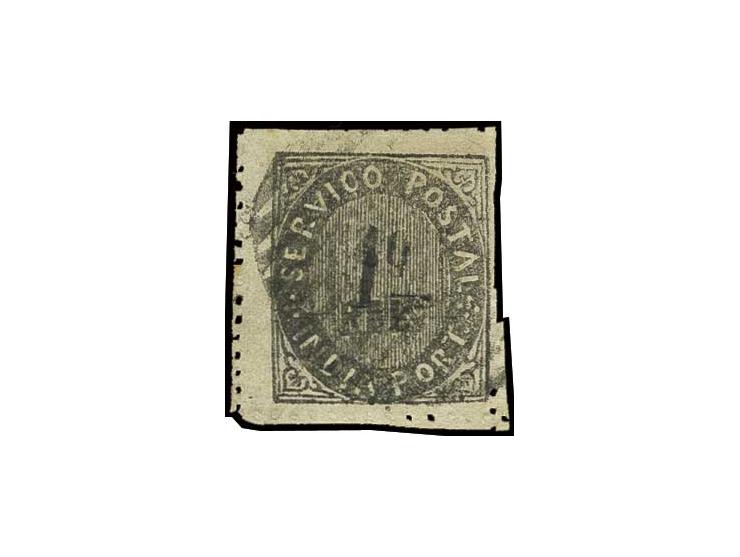 1½ on 1876, 10 r. black, type IIB, used, fine (AF no. 122 (26))