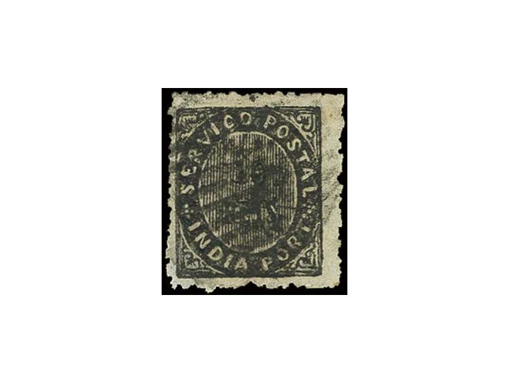 1½ on 1876, 10 r. black, type ID, used, fine (AF no. 122 (35))