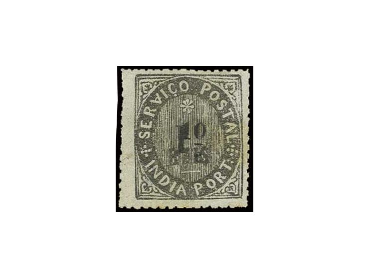 1½ on 1877, 10 r. black, unused, fine (AF no. 122 (39))