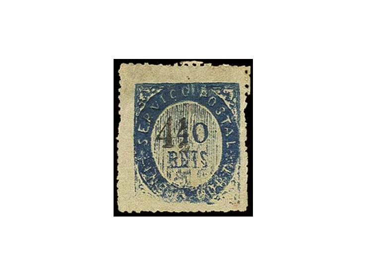 4½ on 1871, 40 r. blue, type I, unused; a very rare stamp (AF no. 123 (3))