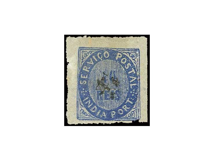 4½ on 1876, 40 r. blue with double surcharge, one diagonal, unused o.g. (AF no. 123 (29))