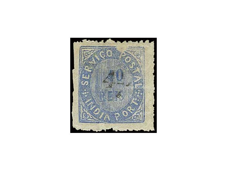 4½ on 1876, 40 r. blue, variety "2 in ½ inverted", unused o.g., fine and scarce (AF no. 123 29))
