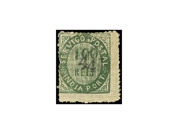4½ on 1871, 100 r. green, type II on laid paper, variety "double 4½", unused o.g., fine (AF no. 124 (11))
