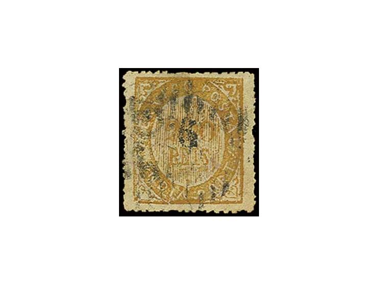 6 on 1871, 200 r. ocre, used, fine (AF no. 126 (5))