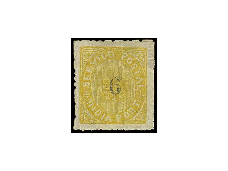 6 on 1876, 200 r. yellow, unused o.g., very fine (AF no. 126 (31))
