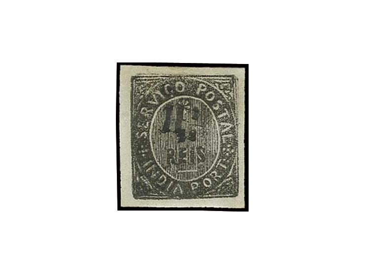 1½ r. black with variety "value double", unused o.g. (AF no. 129)