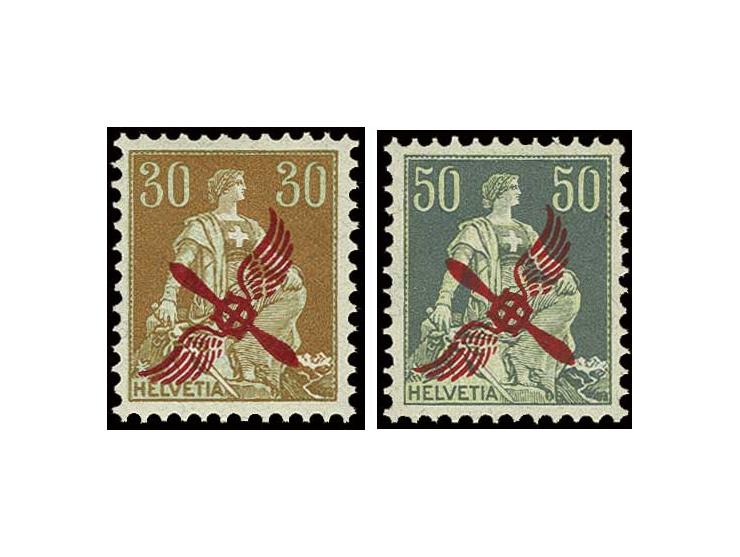 1919, Flugpost Propeller 50 C. und 1920, 30 C., postfrisch, Kabinett (Mi. 430,-)