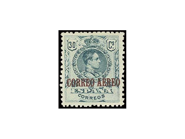 Airmail, unissued 30 cs. blue-green, unused, signed Galvez, fine