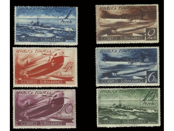 Submarine, 1-15 pts. unhinged mint, fine