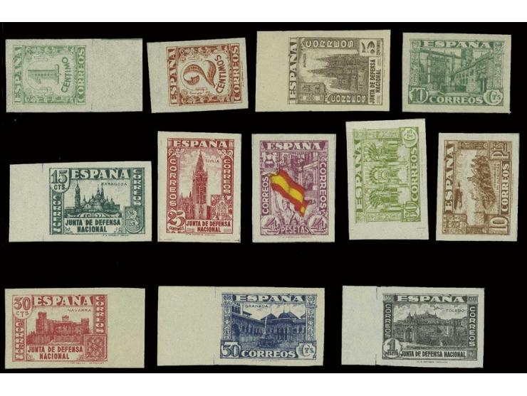 Pictorial issue, 1c-10 pts., imperforated, unhinged mint, fine