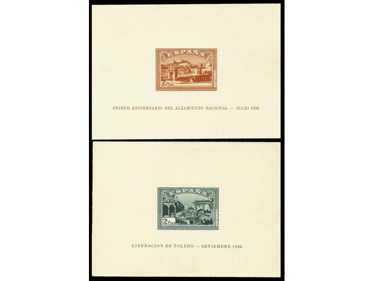1937, Toledo souvenir sheets, imperforated, unused, fine