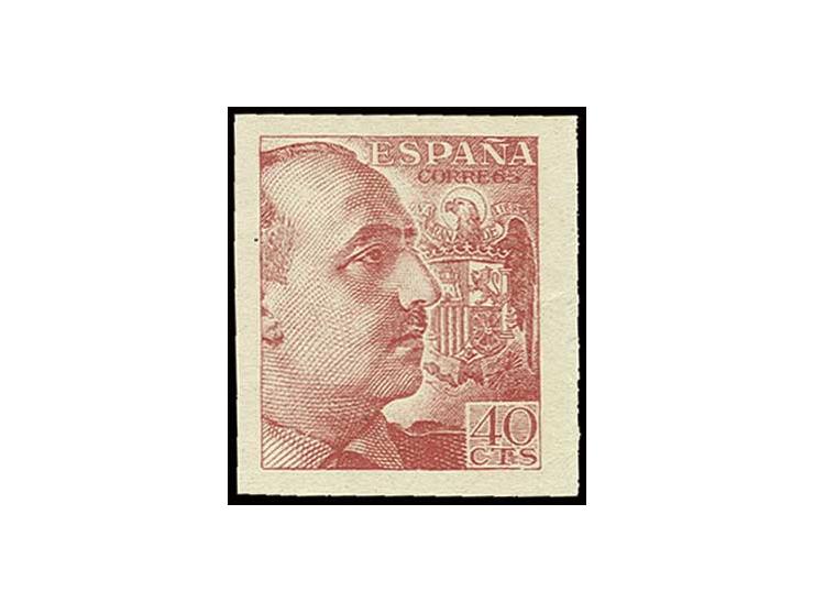 Franco 40 c., imperforated proof in red, unhinged mint, opinion Graus