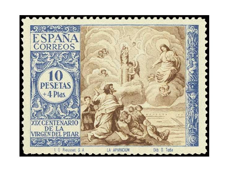 1940, Virgin of Pilar, 10 pts. unhinged mint, slightly irregular perforation otherwise fine