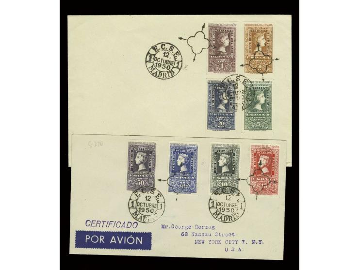 ditto, on two FDC's , one cover blank the other one addressed to New York, fine