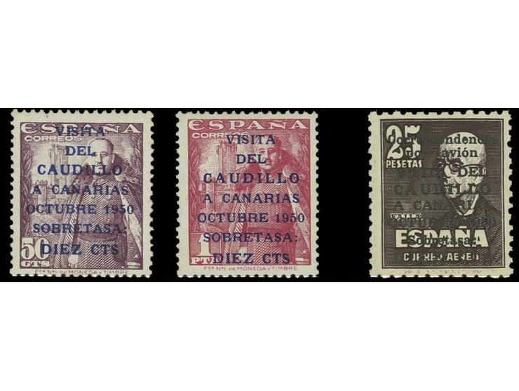 Caudillo flight 50 c. -10 c. on 25 pts., unused, very fine