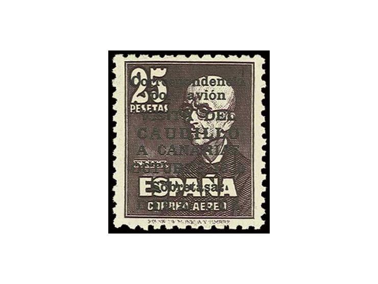 10 c. on 25 pts. with control number, unhinged mint, very fine, signed Bloch with certificate