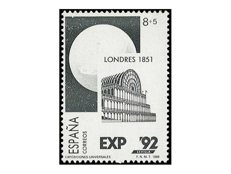 1989, Expo London 8+5 pts., with all colours missing, unhinged mint, scarce variety