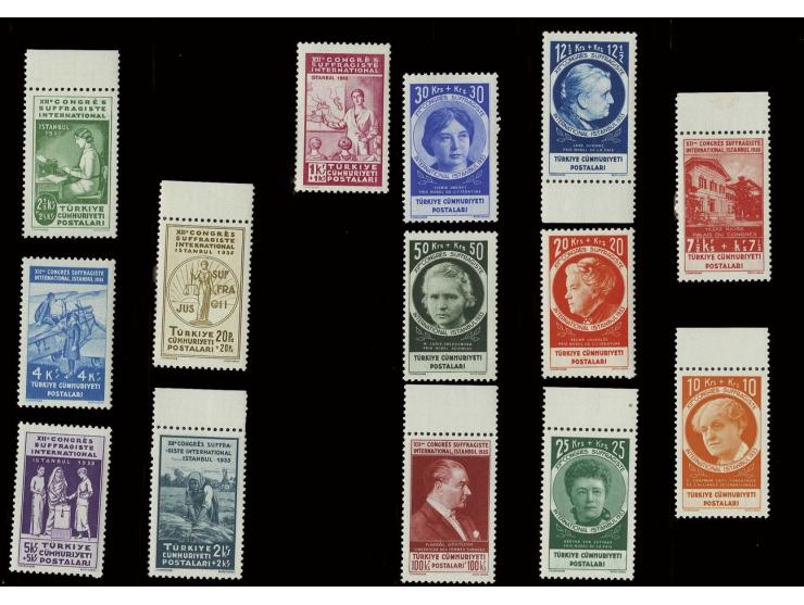 1935, International women convention, 20 pa. - 100 k., unhinged mint, 1 k. unused, fine