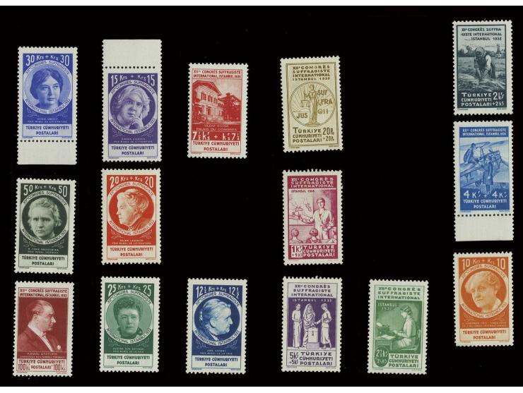 20 pa. - 100 k., unhinged mint, 2 and 4 k. unused and 10 k. defective, otherwise fine