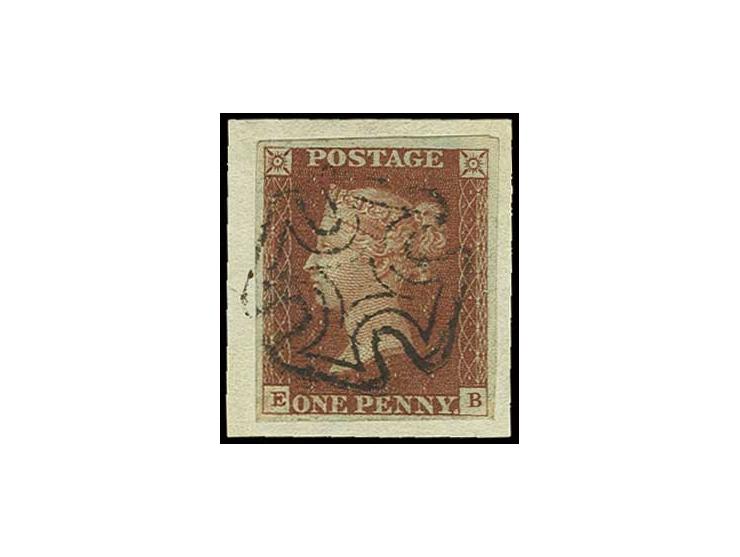 1841, 1 d. red-brown, Plate 37, EB, good margins all round, tied by clear local MC of Belfast to piece, very fine, signed Prö