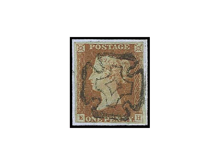 1 d. red-brown, EH, close to good  margins with local MC of York, fine,  signed  Pröschold BPP