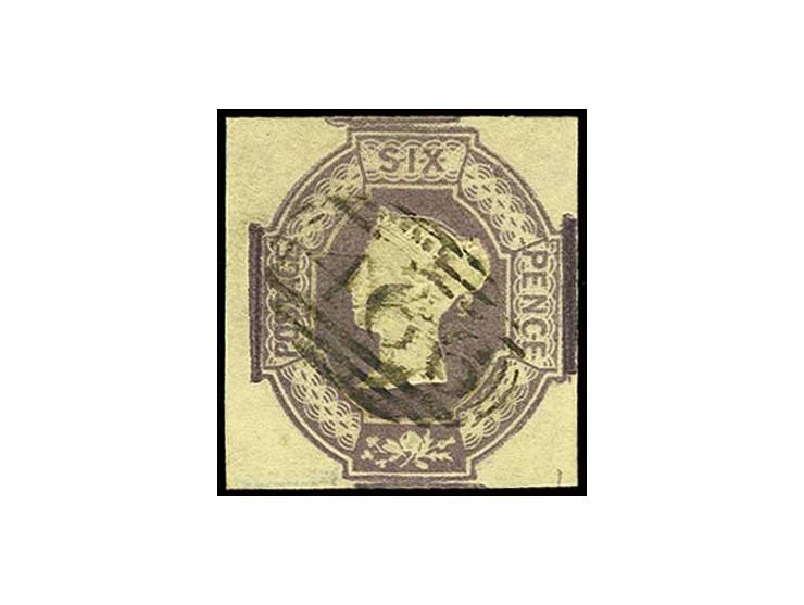 6 d. dull lilac, large margins all round with clear numeral "466", inverted watermark, signed Pröschold BPP and certificate L