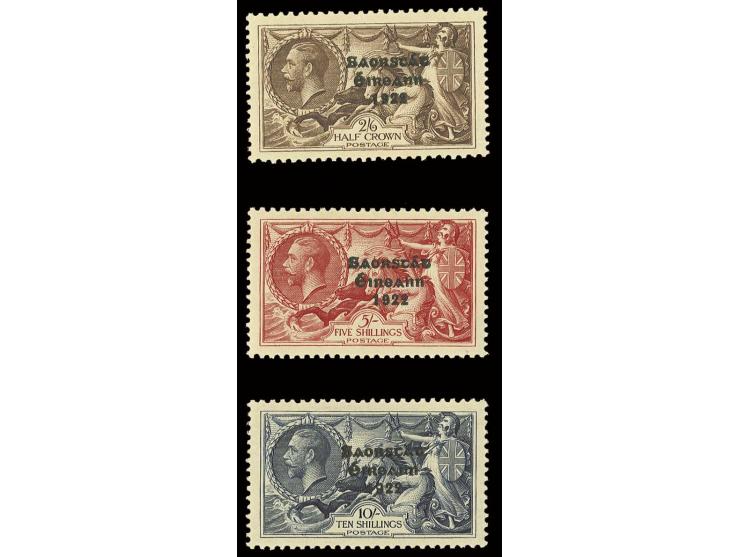 1935, 2 s. 6 d., 5 and 10 s., unused with light hinge remainders, fine, a.o. sign. Pröschold