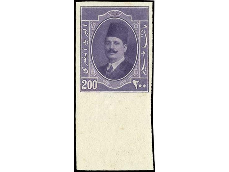 200 m. violet, imperforate Proof on watermarked paper, a fresh and fine mint example with sheet margin at base. Unmounted ori