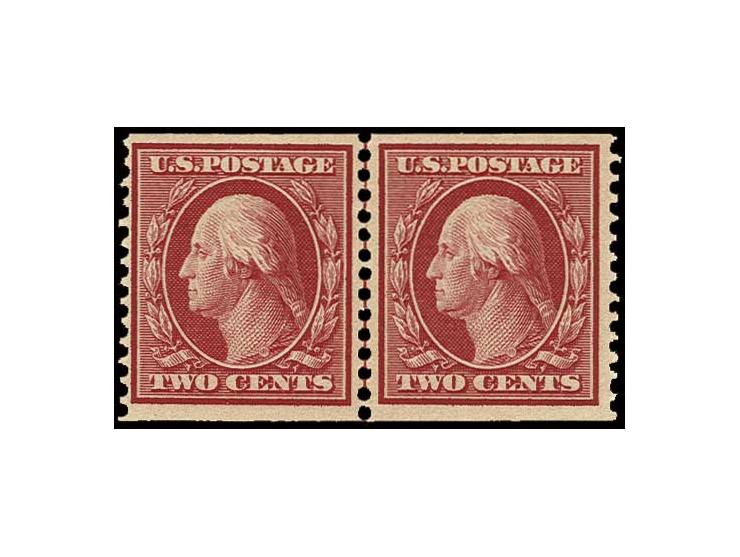 1909, 2 c. carmine, horizontal guide line pair, never hinged, fine, certificate PSE (Scott-Nr. 353)
