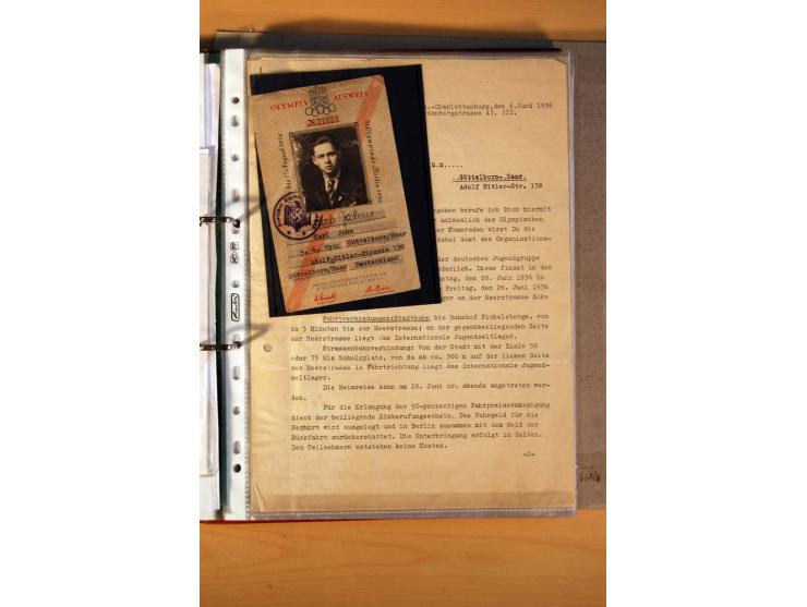 1936, BERLIN: Interessante Dokumentation eines Teilnehmers des Internationalen Jugendzeltlager während der Olympischen Spiele