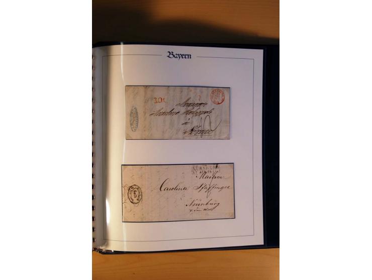 1569/1840 (ca.), fünfbändige postgeschichtliche Sammlung mit vielen seltenen Belegen, dabei gute 'adelige' Stempel wie z. B. 