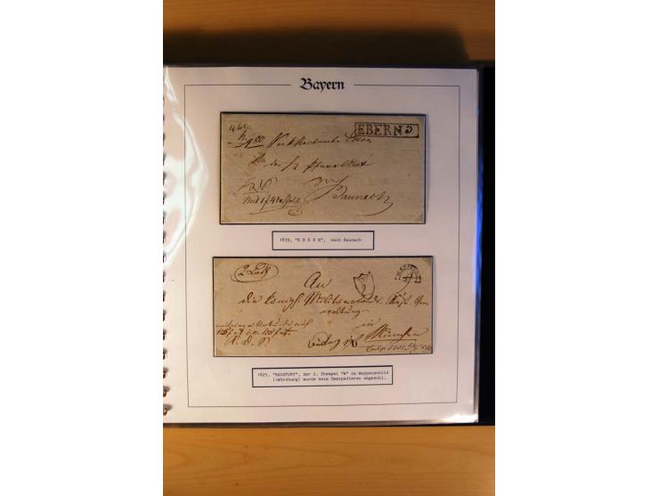 1569/1840 (ca.), fünfbändige postgeschichtliche Sammlung mit vielen seltenen Belegen, dabei gute 'adelige' Stempel wie z. B. 
